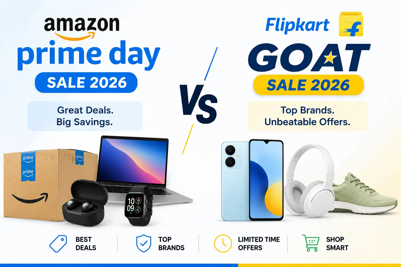 Amazon Prime Day Sale 2026 vs Flipkart GOAT Sale 2026 Best Deals You Shouldn't Miss