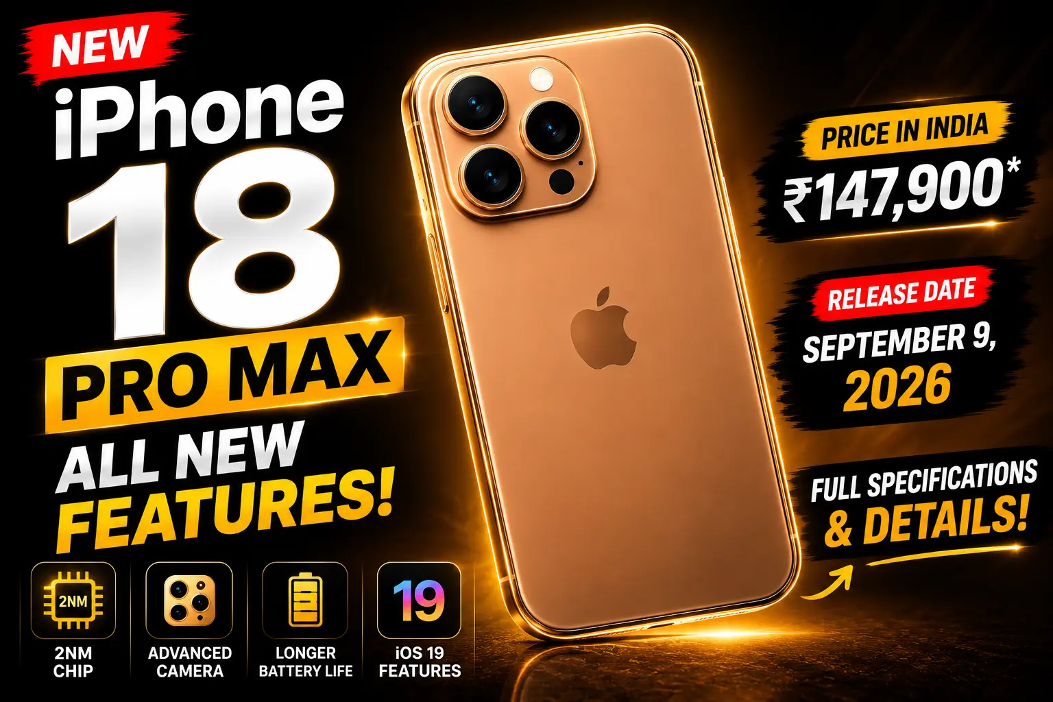 Apple iPhone 18 Pro Max Expected Price, Release Date, Features & Full Specifications (2026)
