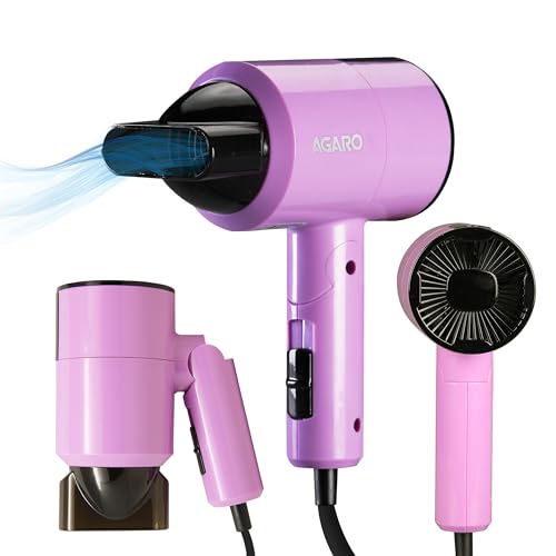 AGARO AGARO Premium Hair Dryer with 1400 Watts Motor, 3 Temperature Settings & Cool Shot Button- Black HD-1214