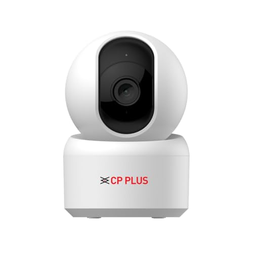 CP PLUS CP PLUS 3MP Smart Wi-Fi CCTV Camera | 360° Pan & Tilt | CTC Cyber Secure Tech | View & Talk | Smart Detection Suite | Night Vision | Cloud Storage | Supports OK Google | CP-E35Q