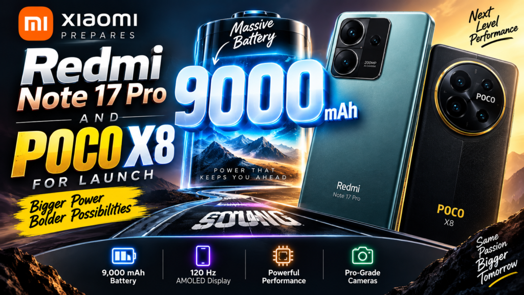Xiaomi Prepares Redmi Note 17 Pro and POCO X8 for Launch with 9,000 mAh Battery and 120 Hz AMOLED