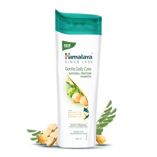Himalaya Himalaya Gentle Daily Care Natural Protein Shampoo, Gently cleanses & strengthens, With Chickpea, Licorice & Amla, For Women & Men, 180ml
