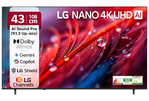 LG LG 108 cms (43 inches) NU87 AI Series Nano 4K Ultra HD (3840 x 2160) Smart webOS LED TV 43NU870BPLA 2026