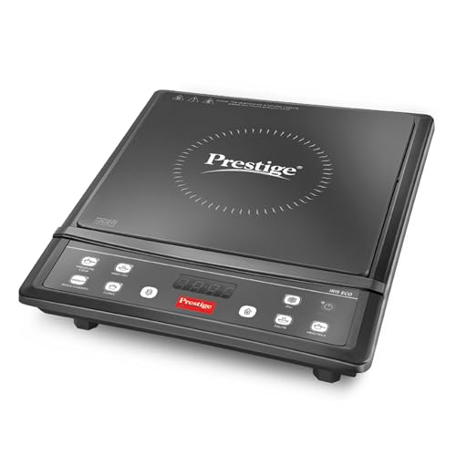 Prestige Prestige IRIS ECO 1200 W Induction Cooktop with automatic voltage regulator |Indian Menu option|Power Saver|Timer with User Pre-Set|1 year warranty|Black