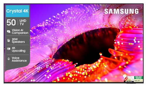 Samsung Samsung 50 inch (125cm) Crystal UHD 4K Vision AI 2026 Smart TV | 30W Speakers | 4K Upscaling | HDR10+ | 150+ Channels | 7 Years OS Upgrade | UA50UE83AHULXL