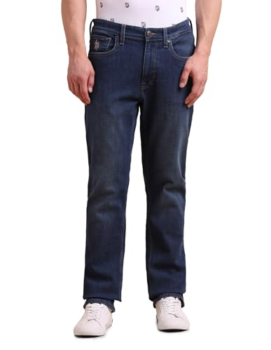 U.S. POLO ASSN. U.S. POLO ASSN. Denim Jeans for Men – Slim Straight Fit, Mens Jeans for Office & Regular Wear – 34, Blue