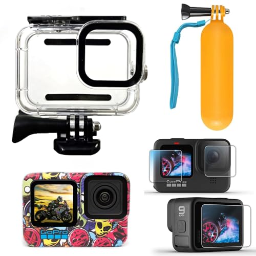 Action Pro Action Pro Camera Accessories kit (Waterproof Case, 9H Screen Protector, GoPro Skin and Floating Bobber Hand Grip) Compatible with GoPro Hero 9/10/11/12/13 Action Camera Accessories