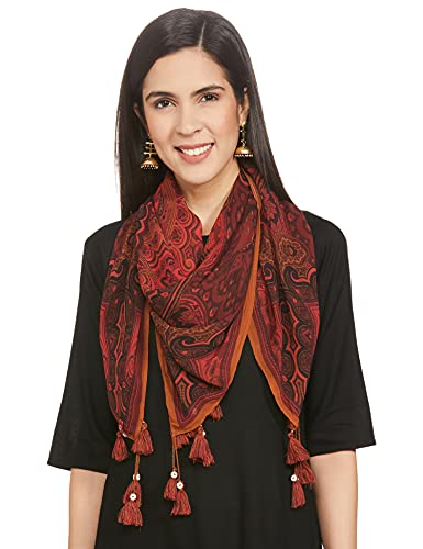 BIBA BIBA WOMEN PRINTED MIX AND MATCH(JAMAWAR17290_BURNT ORANGE_FREE)
