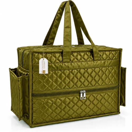 Calcutta Covers Calcutta Covers® Mother & Baby Diaper Bag for Hospital & Travel (Green) | Spacious quilted satin maternity bag with zipper, front storage, bottle side pockets & strong shoulder straps.