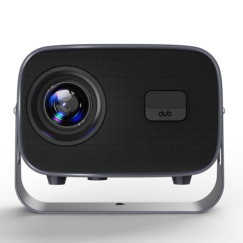 DUBTECH Smart Projector DUB KIT – Android 14 | 4K + 3D | Built-in speaker | 2WiFi & Bluetooth | Auto Focus + Keystone | 2GB RAM | HDMI & 2USB | Additional Smart Control | Protective Case & Dust Cover Included