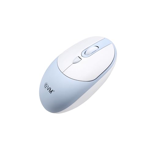 EVM EVM 2.4GHz Wireless Mouse with USB Receiver | 1200 DPI Optical Sensor | 4 Keys Ergonomic Mouse | Smooth Tracking | Wireless Mouse for Laptop, Desktop & Mac | EWLM-540-Blue
