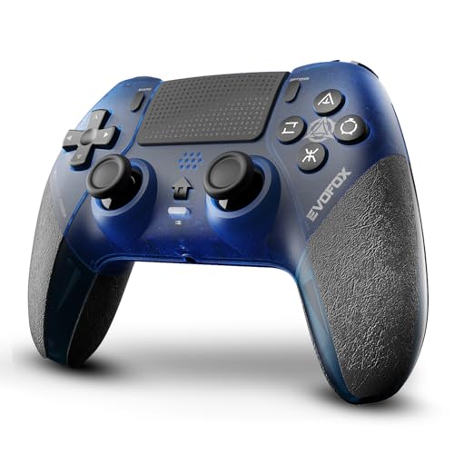 EvoFox EvoFox Play 2 PS4 Controller & PS5 (PS4 Games only), Playstation 4 Controller Bluetooth & Wired with HallSense™ Magnetic Joysticks & Triggers, 1000Hz Polling, Touchpad, Built-in Speaker & 3.5mm Jack