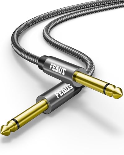 FEDUS FEDUS 10 Meter Guitar Cable Guitar Jack Cable, Electric Instrument Cable Bass AMP Cord for Electric guitar, Bass, piano keyboard, Mandolin, Amplifier, Speaker, 1/4 inch Mono Jack 1/4″ TS Cable