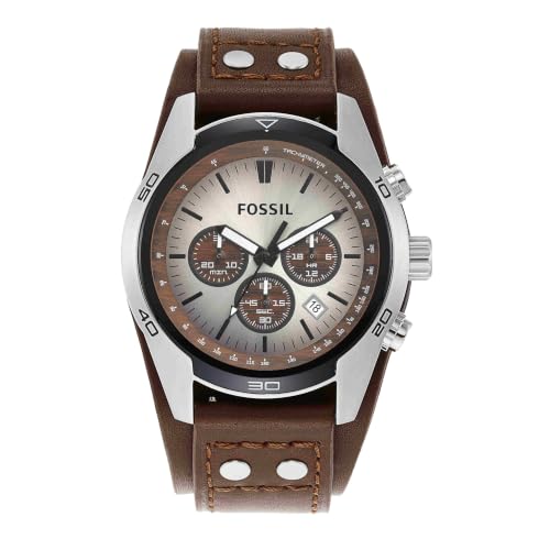 Fossil Fossil Cuff Chronograph White Dial Men’s Watch-CH2565