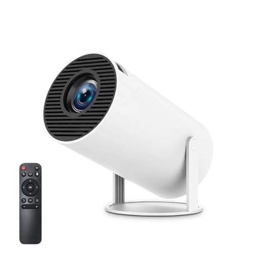 Fpxnb Smart LED Projector with 720p HD Resolution, Rotatable Design, Built-in Streaming Apps 2000 Lumens, Screen Mirroring, 3 Watts Speaker (White)