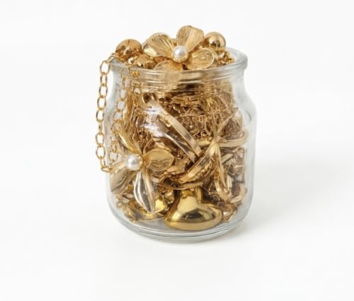 Generic BlindBling All Gold Mystery Jewellery Jar for Women