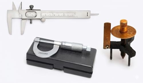 Generic DT Science House Vernier Caliper, Screw Gauge and Spherometer Measurement set of three for school and College