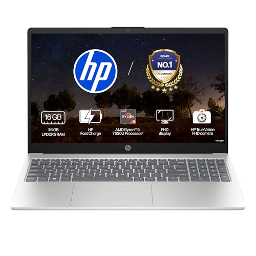 HP HP 15, AMD Ryzen 5 7520U (16GB DDR4, 512GB SSD) FHD, Anti-Glare, Micro-Edge, 15.6”/39.6cm, Win11, M365 Basic(1yr), Offic24, Silver,1.59kg, fc0806AU/690AU, FHD Camera w/Privacy Shutter, Backlit Laptop