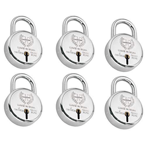 Harrison Harrison 0672 J Supreme Round 65mm BCP Padlock with 7 Lever (Pack of 6)| Padlock, Padlocks, Locks for Home, Locks for Main Door