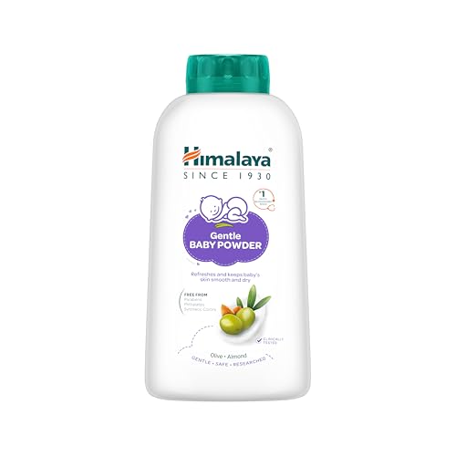 Himalaya Himalaya Gentle Baby Powder 400g | No.1 Baby Powder brand | 99% NOI | Keeps baby’s skin smooth & dry with natural goodness|Olive Oil, Almond Oil & Yashad Bhasma|No.1 Dr. Recommended Brand