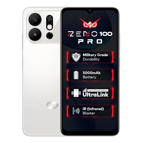 Itel Zeno 100 Pro | 3GB RAM + 5GB Virtual RAM, 64GB Storage | 5000mAh Battery | UNISOC Octa-Core Processor | DTS Sound | Military Grade Protection | 6.6″ 90Hz HD+ Display | Android 15 Go | Cloud White