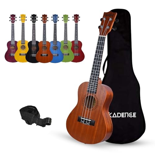 Kadence Kadence UKTWC Concert 23″ Acoustic Ukulele | Sapele Wood | Comes with Bag, Strap & Learning Course | Brown