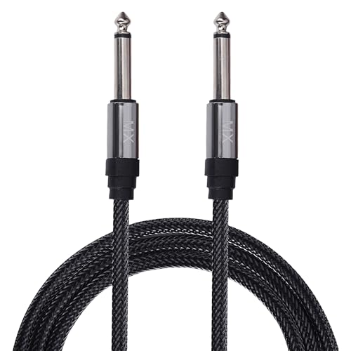 MX MX 6.35 mm (P-38) Mono Guitar & Instrument Cable — 1.5 m | Durable Shielded Audio Cable for Guitar, Keyboard, Amplifier, Mixer & Studio Use