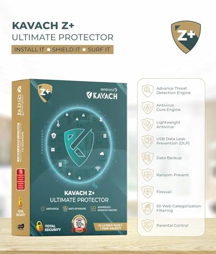 NEXT VIEW KAVACH Nextview Kavach Z+ Antivirus | Antivirus Total Security Software| Email Delivery 3 Year -1 License .
