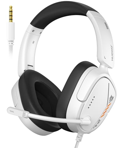 NUBWO NUBWO HG04L Gaming Headset for PS5/PS4, Xbox Series X|S/Xbox One, Switch – 250g Lightweight, Clear Unidirectional Mic, Soft Memory Earmuffs, 3.5mm Jack for Gaming & Work