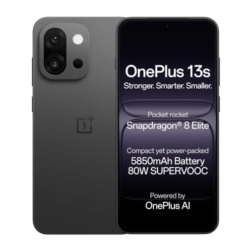 OnePlus OnePlus 13s | Snapdragon® 8 Elite | Smarter with OnePlus AI | Lifetime Display Warranty | 16GB+512GB | Black Velvet