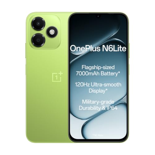 OnePlus OnePlus N6 Lite 4G | 4GB+64GB | Neo Green | Massive 7000mAh Long-Lasting Battery | 120Hz Ultra Smooth Display | 36 Months Fast & Smooth | Military-Grade Durability