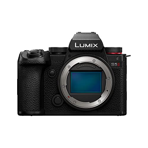 Panasonic Panasonic LUMIX S5II Mirrorless Camera, 24.2MP Full Frame with Phase Hybrid AF, New Active I.S. Technology, Unlimited 4:2:2 10-bit Recording – DC-S5M2BODY Black