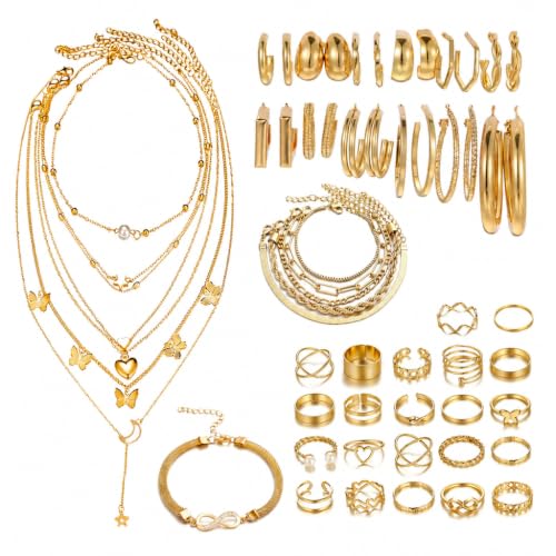 SANNIDHI SANNIDHI 68Pcs Jewellery Set with Necklace, Earrings, Bracelets, Rings