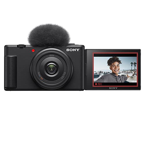 Sony Sony Digital Camera ZV-1F for Content Creators with Ultra-Wide 20mm Prime Lens | Soft Skin Feature | Bokeh | Creative Look | Active Mode Stabilisation -Black