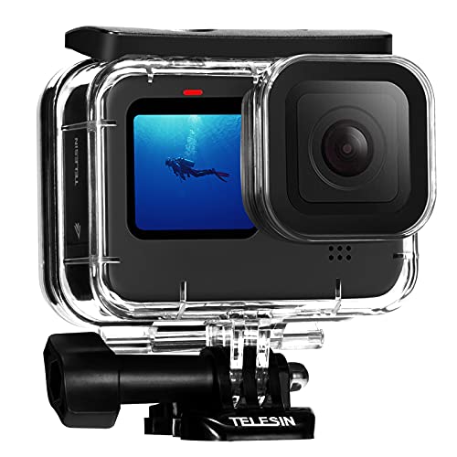 TELESIN TELESIN Waterproof Dive Case for GoPro Hero 10/9 Black, Underwater Housing Shell Supports 60M/196FT Action Camera Acceessories