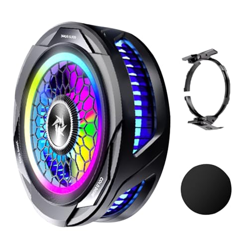 Techking Techking 15 YEARS WARRANTY Gaming Mobile Cooler with RGB Lights – Silent Fan, Advanced Semiconductor Cooling, and Magnetic Attachment for BGMI, PUBG & Smartphones