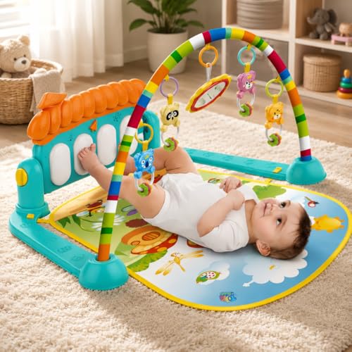 Toysbuddy ToysBuddy Kick and Play Multi-Function ABS High Grade Plastic Piano Baby Gym and Fitness Rack Products