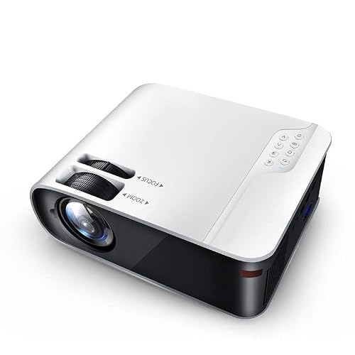 V88R V88R Smart Android Projector with WiFi Bluetooth, Native 1080P Full HD, 11500 Lumens, 4K Support, Portable Home Cinema LED Projector for Movies, Gaming, Office, Outdoor, TV Stick & Mobile Use