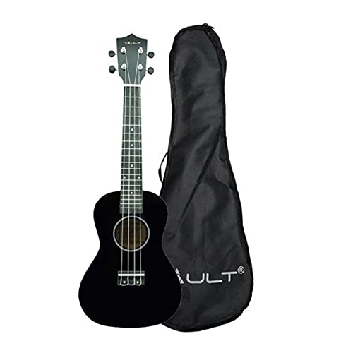 VAULT Vault UK-003 Concert Colourful Ukulele 23 inch With Gig Bag – Black