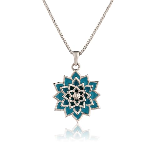 VOYLLA VOYLLA Fractals In Nature Infinite Fern Pendant For Women Lightweight Anti Tarnish Enamel Jewellery for Everyday & Work Gift for Women