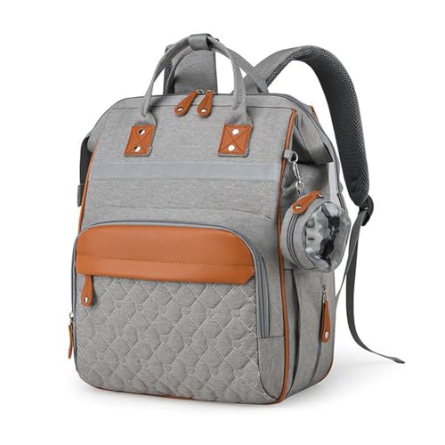 Winnies Winnies Diaper Bag for Mothers for Travel | Baby Diaper Bag Backpack with Insulated Bottle Pockets | Maternity Bags for Mother and Baby | Multi-Compartment Mother Bag (Light Grey)