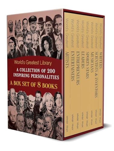 Wonder House World’s Greatest Library : A Collection of 200 Inspiring Personalities (Box Set of 8 Biographies)
