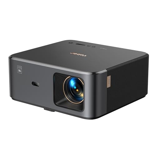 YABER YABER K2s Smart Projector with Built-in Android TV – 1000 ANSI Lumens, Native 1080P Full HD (4K Supported), Dual JBL Speakers with Dolby Audio, Alexa Compatible.