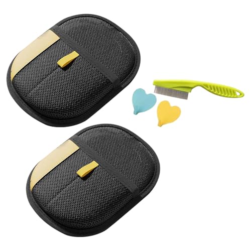 bnf bnf® 2Pcs Pet Hair Remover Gloves Reusable for Horse Shedding Long and Short Hair|2 Pet Hair Removal Gloves|Brushes, Combs & Rakes| Dog Supplies |Pet Supplies