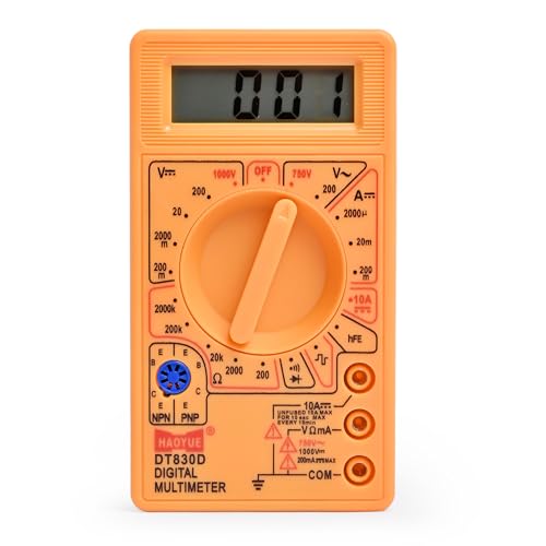 sameer science projects LCD Display Digital Multi-meter Digital Multimeter (Yellow Color) Measuring Voltage Current